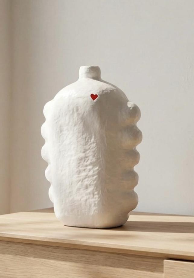 CÂLIN BLANCE (36/23 cm pièce unique 100% faite à la main)