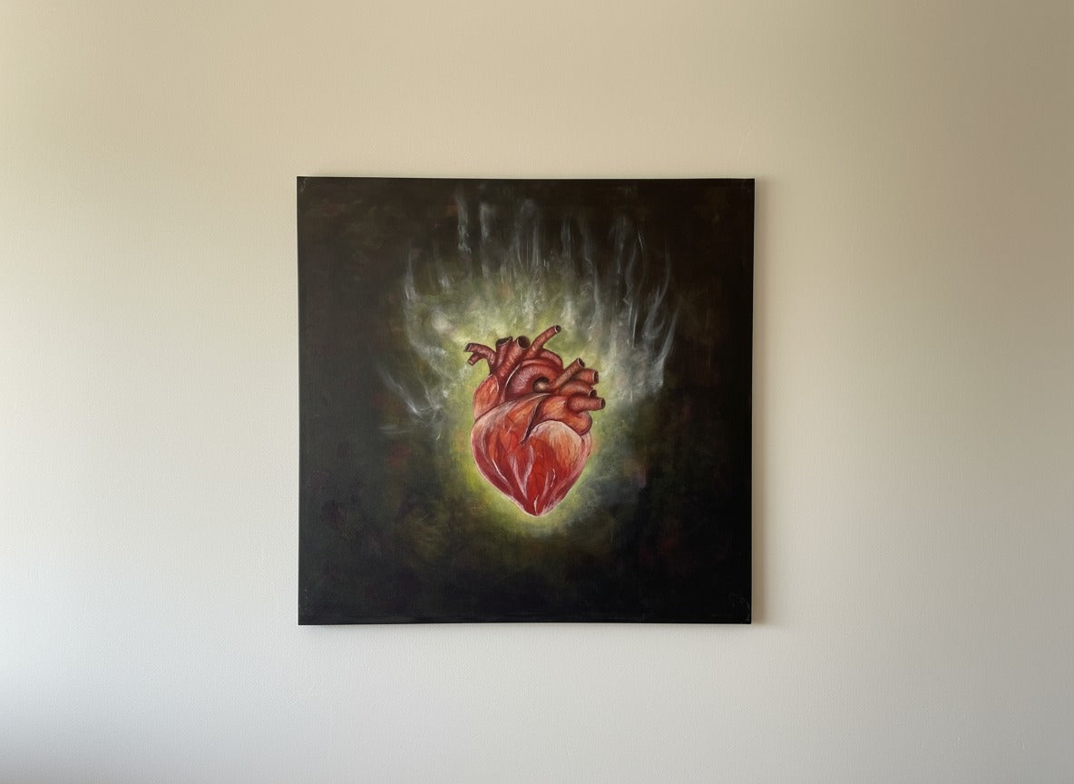 AMOUR ÉTERNEL ()104/100 cm pièce unique 100% faite à la main peinture acrylique