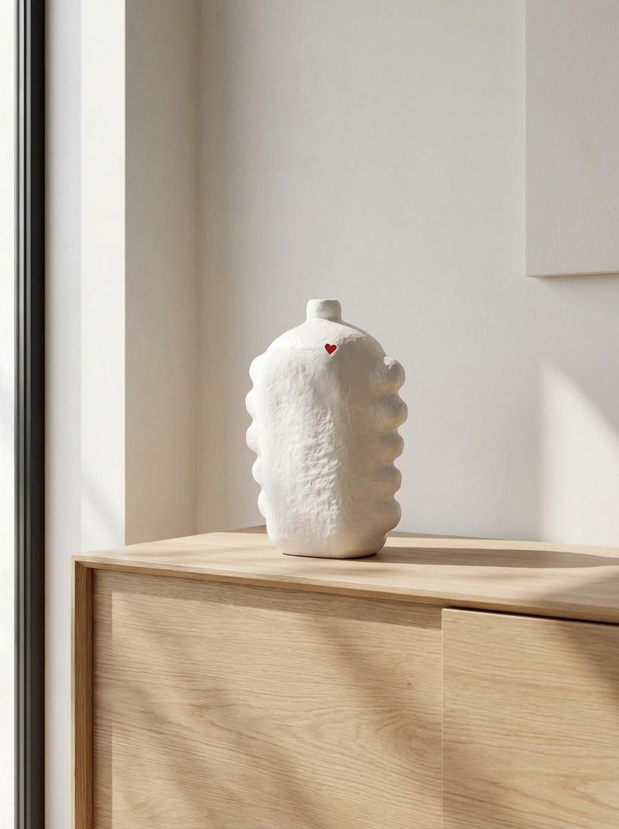 CÂLIN BLANCE (36/23 cm pièce unique 100% faite à la main)