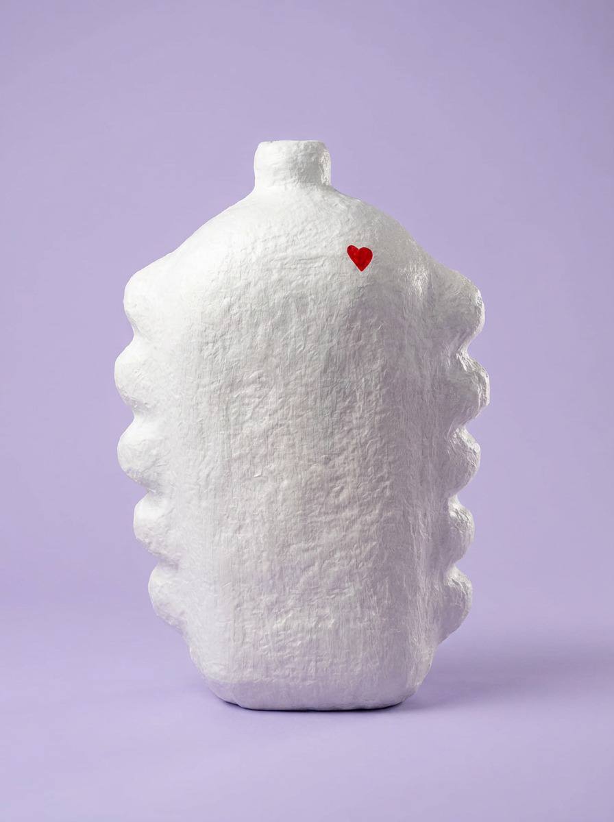 CÂLIN BLANCE (36/23 cm pièce unique 100% faite à la main)