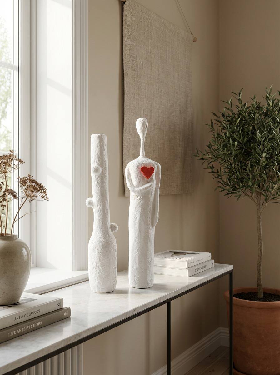 AMOUR ÉTERNEL (39/9 cm pièce unique 100% faite à la main)